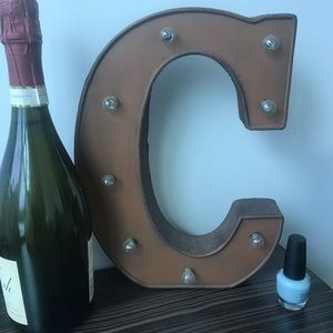 Light up Letter C sign/decor